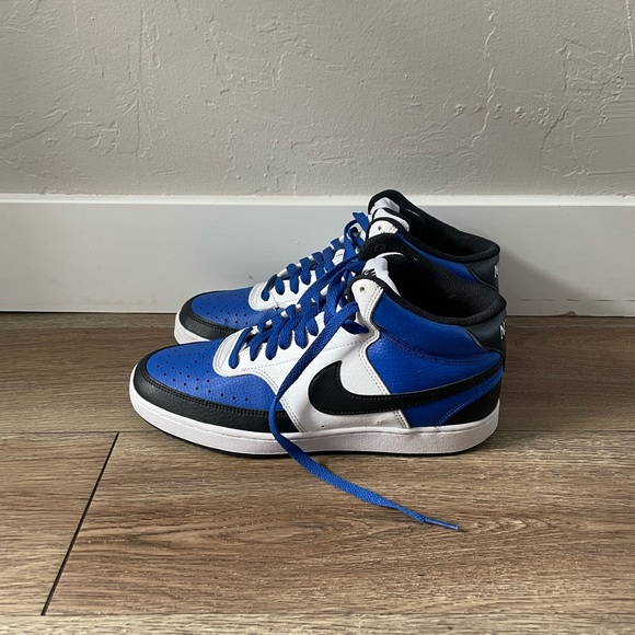 Men’s Nike Court Vision Mid 500 Trainer Royal Blue Size 8 - Picture 3 of 5